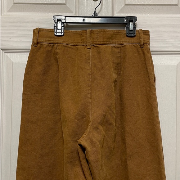 FRYE | Nadia | High-Rise | Wide-Leg |Cropped |Canvas Pants | Nutmeg | Size 27 - Picture 7 of 16